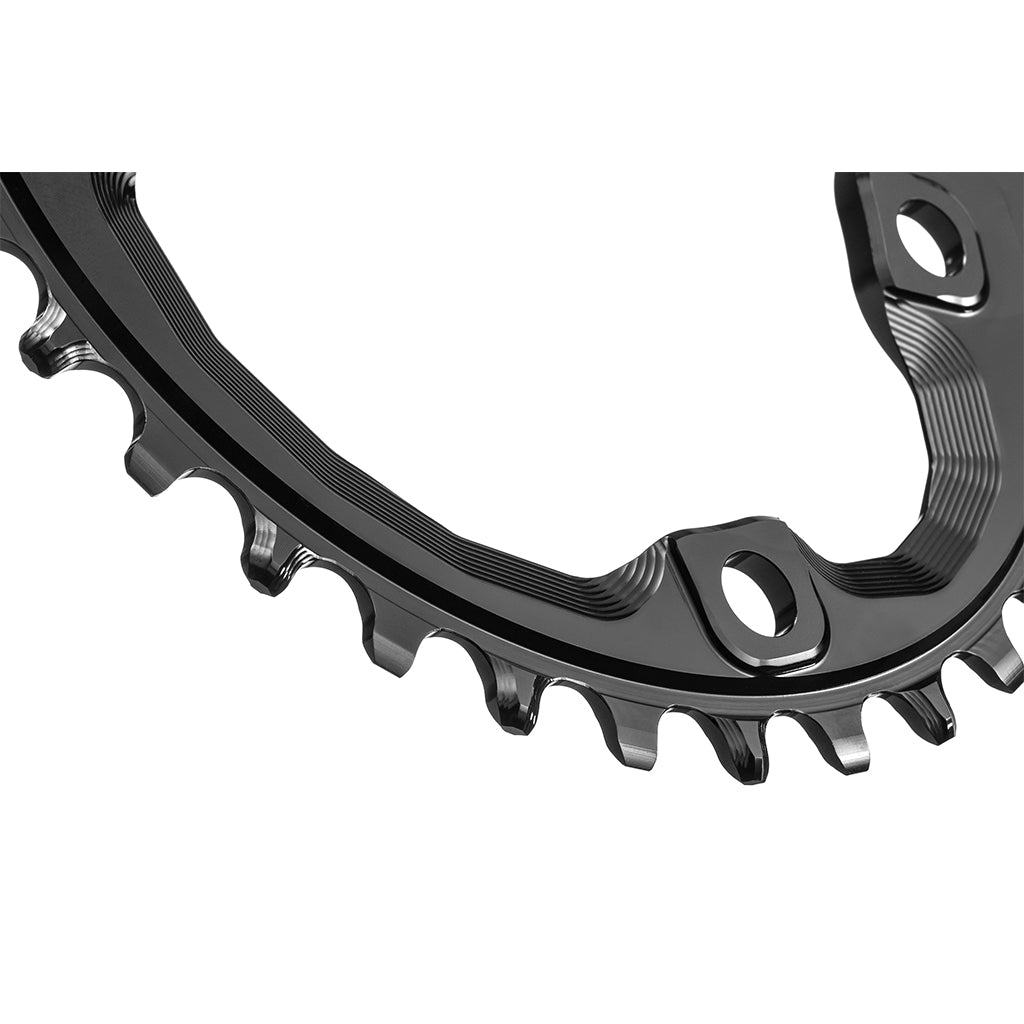 Absolute Black Oval MTB Chainring 1X Shimano 96 BCD XT M8000 HG+ 12 Speed - Black
