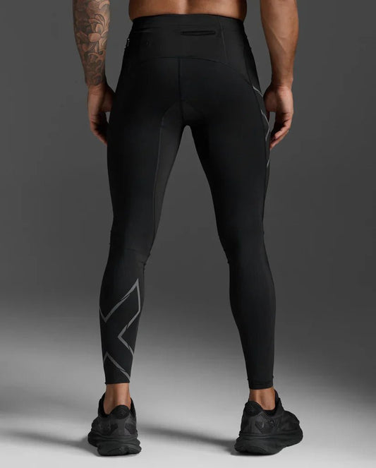 2XU Men's Light Speed Compression Tights - Black/Black Reflective - D Byk Store