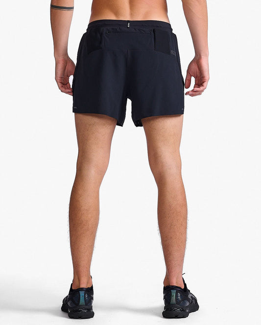 2XU Men's Light Speed Stash 5 Inch Shorts - Black/Black Reflective - D Byk Store