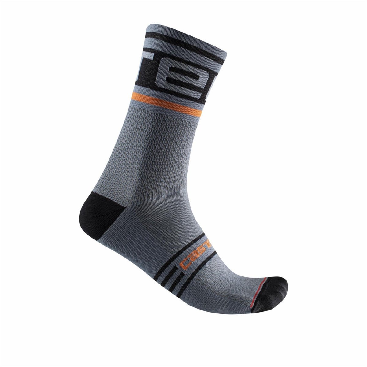 Castelli Prologo 15 Socks - Light Steel Blue/Pop Orange - D Byk Store
