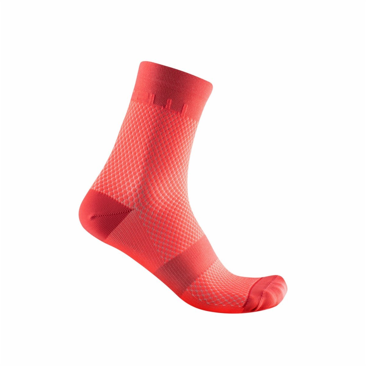 Castelli Velocissima 12 Women's Sock - Brilliant Pink / Coral Flash - D Byk Store