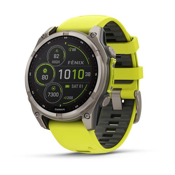 Garmin fēnix® 8 – 47 mm, Sapphire Solar (Titanium, Amp Yellow/Graphite Silicone) - D Byk Store