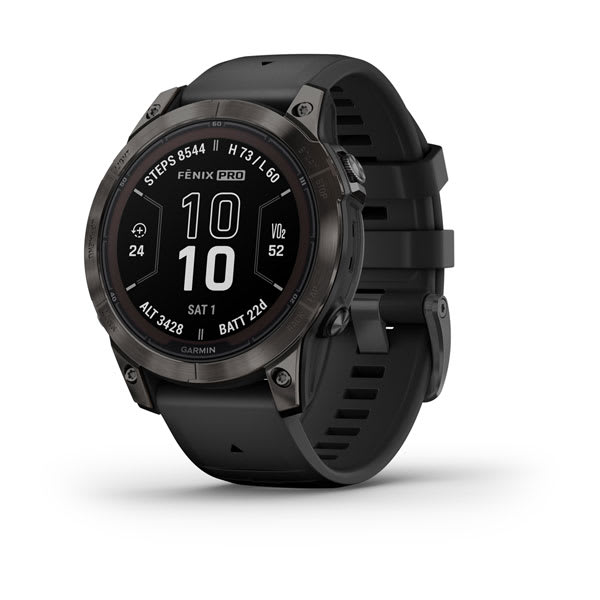 Garmin Fenix 7 Pro Sapphire Solar - 47mm - Carbon Grey DLC Titanium with Black Band - D Byk Store