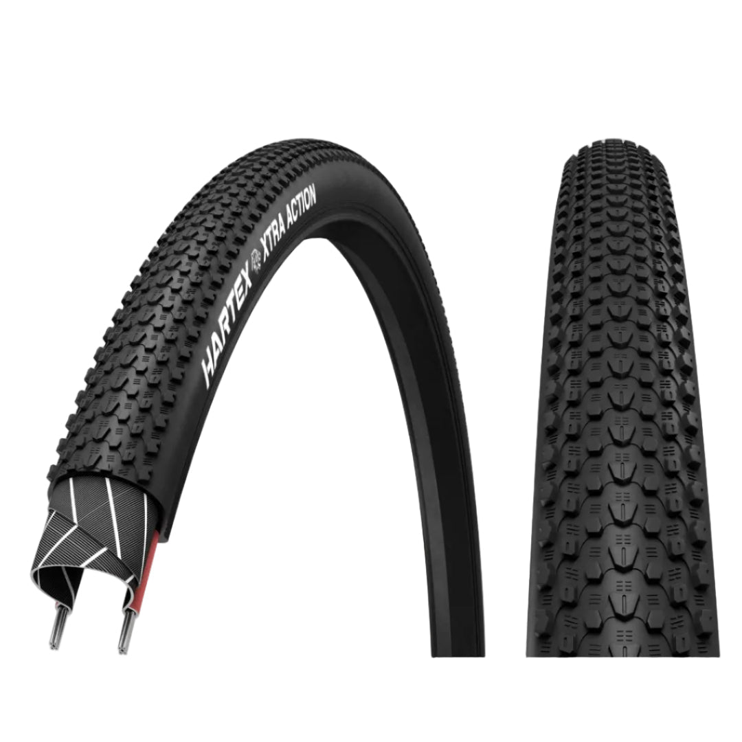 Hartex Xtra Action 29"/24" Wired Tire (Black) - D Byk Store