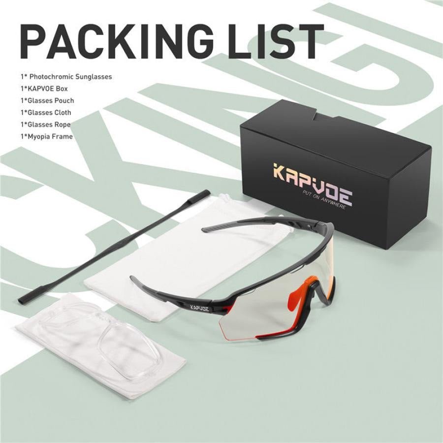 Kapvoe X170 Coloured Photochromic Sunglasses - Black/Orange - D Byk Store