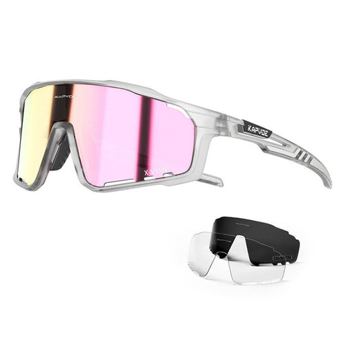 Kapvoe X76 Sports Sunglasses - Purple/Clear