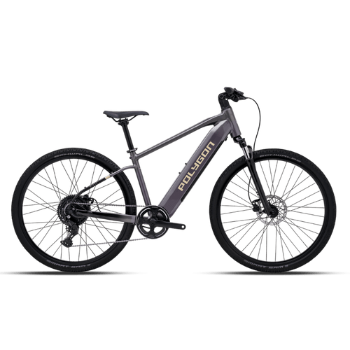 Polygon Kalosi Miles High Step - Electric Hybrid Bike - Charcoal