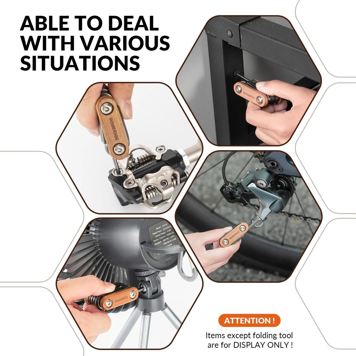 ROCKBROS Mini Lightweight Foldable Tools 8 in 1 Multitools Repair Set - D Byk Store