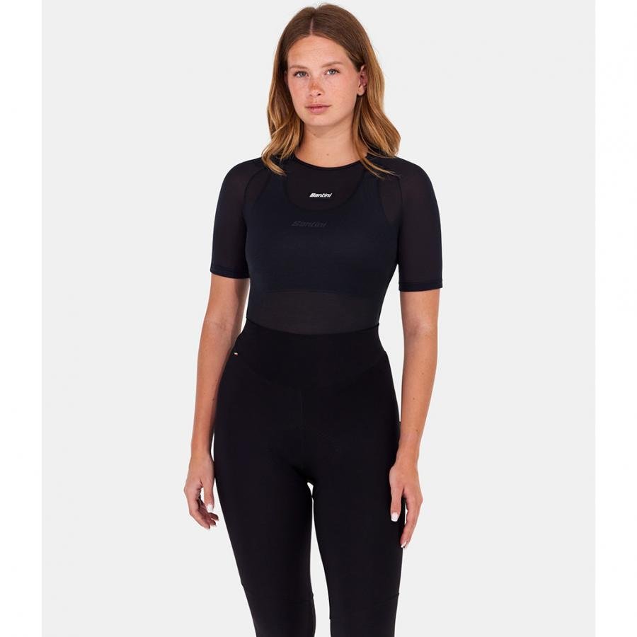 Santini Dry Winter Unisex Baselayer (Short Sleeves)-Black - D Byk Store