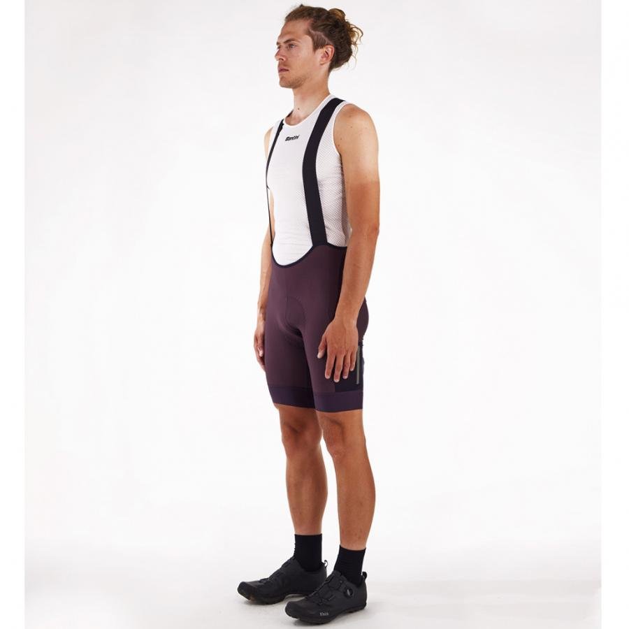 Santini Gravel Bibshorts-Burgundy - D Byk Store