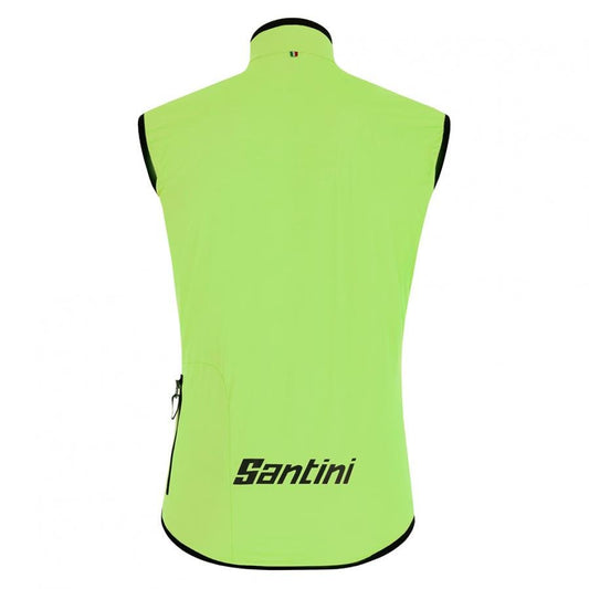 Santini Guard Nimbus Rain & Wind Vest-Fluo Green - D Byk Store