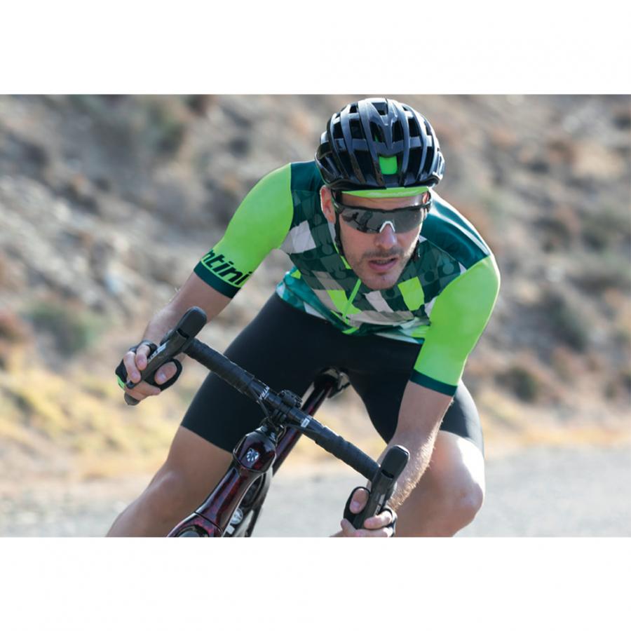 Santini Ironman VIS Jersey-Fluo Green - D Byk Store