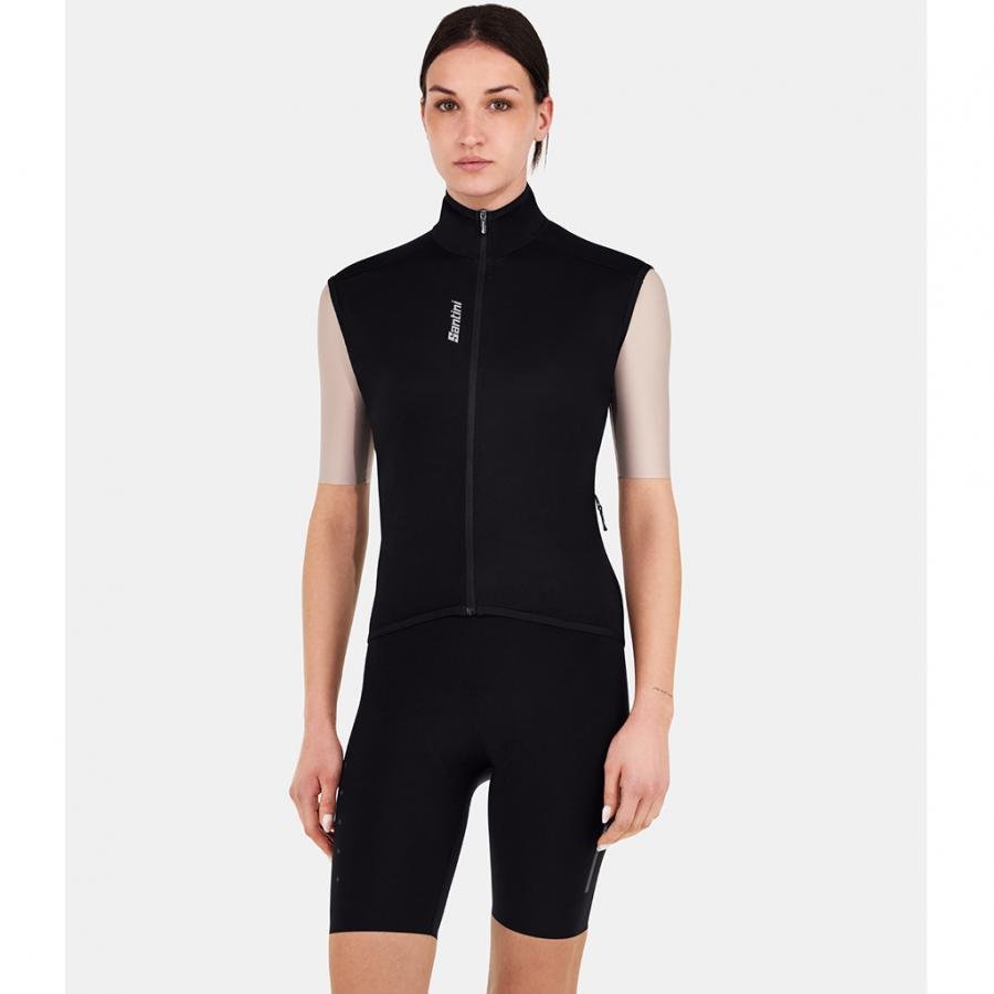 Santini Magic Unisex Packable Waterproof Vest-Black - D Byk Store