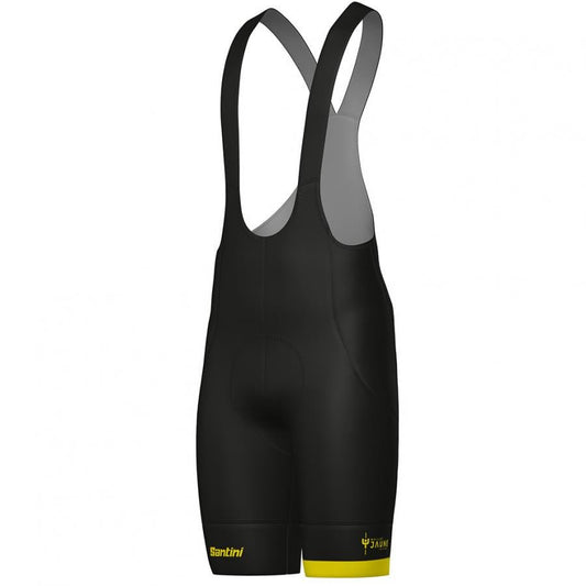 Santini Maillot Jaune Col De La Madeleine Bibshorts-Black - D Byk Store