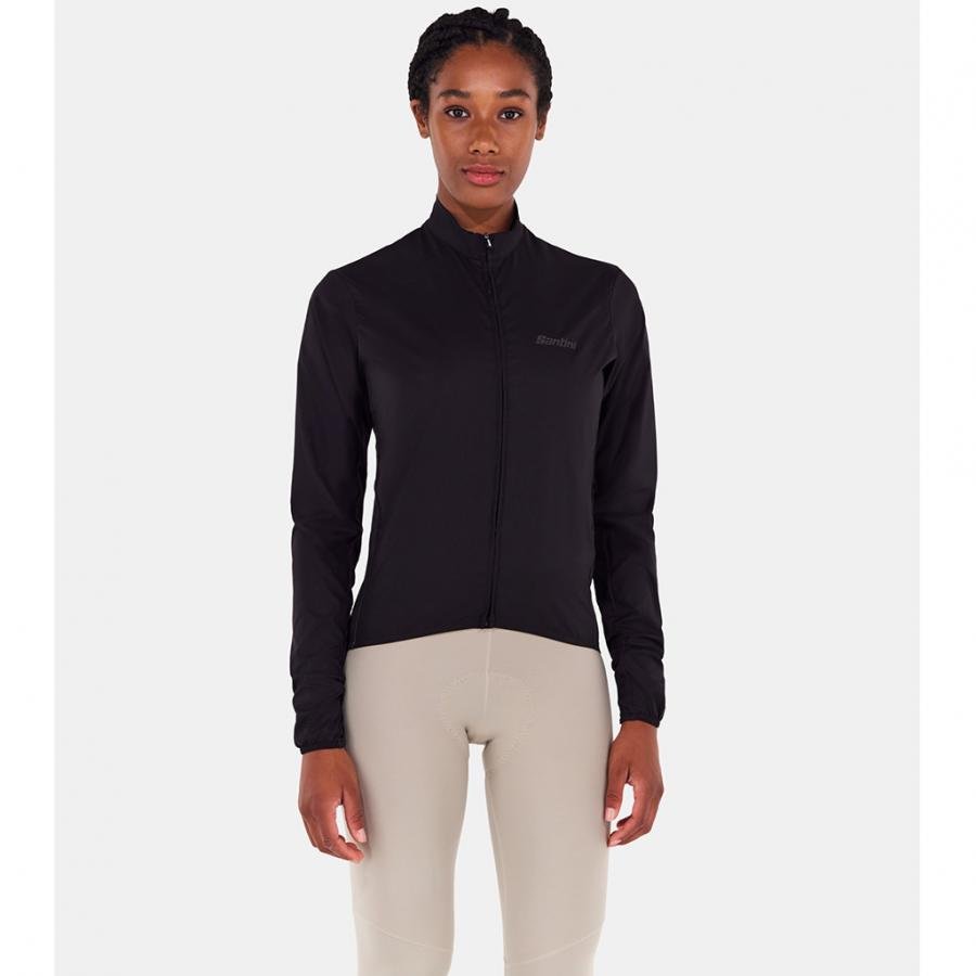 Santini Ready To Ride Unisex Wind Jacket-Black - D Byk Store