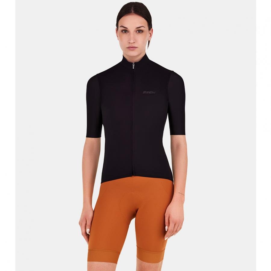 Santini Ready To Ride Unisex Wind Vest-Black - D Byk Store