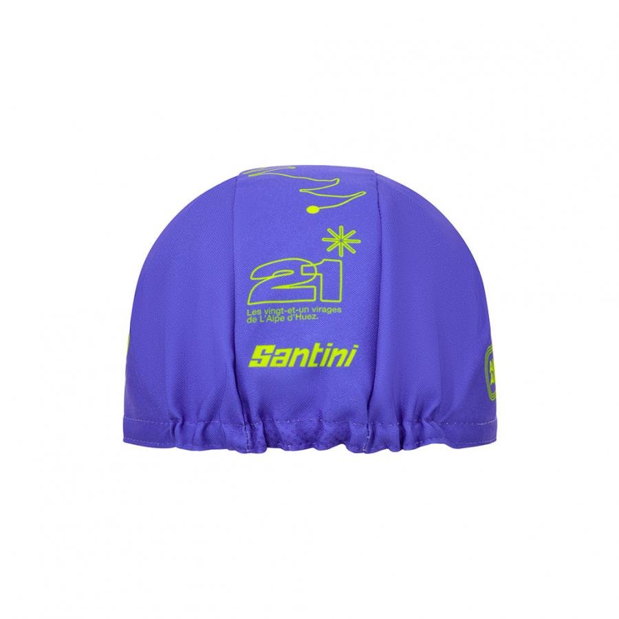 Santini TDF Alpe D'Huez Cycling Cap-Lilac - D Byk Store
