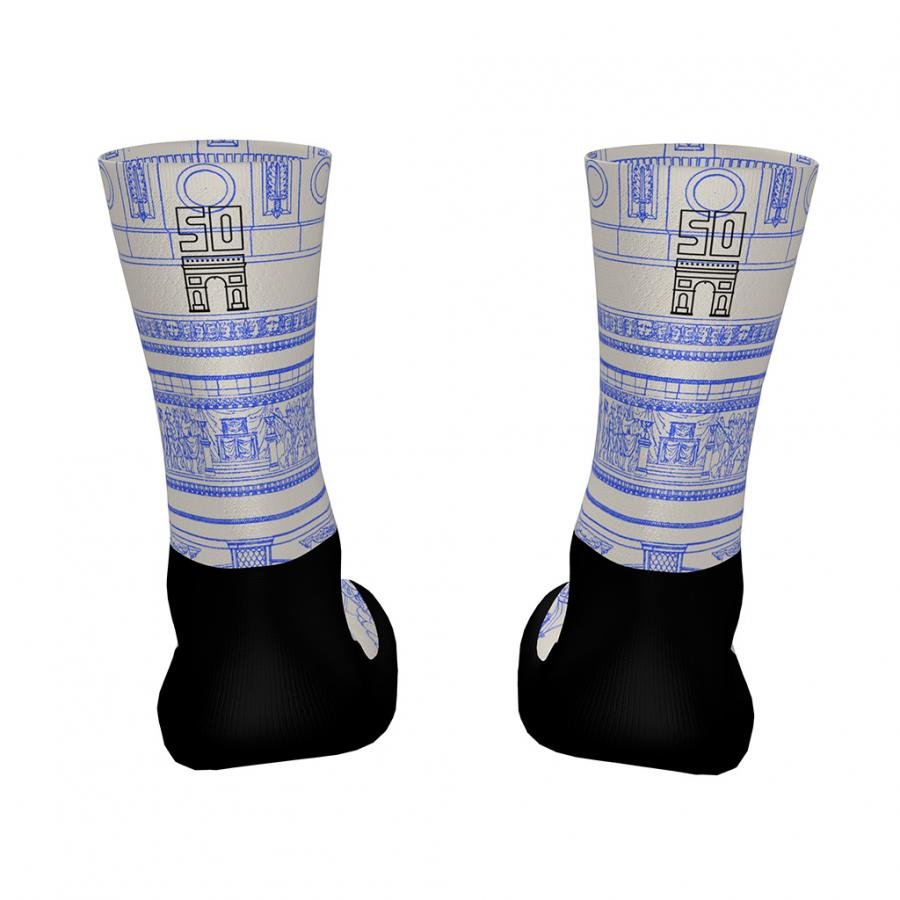 Santini Tour De France Arrivee Arc De Triomphe Socks-Print - D Byk Store