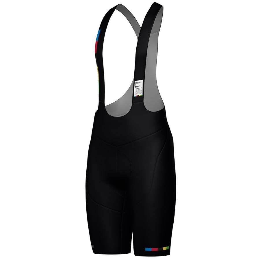 Santini UCI World Champion Mondo Bibshorts-Black - D Byk Store