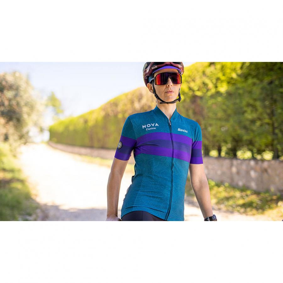 Santini Wmn Eroica Opera Jersey-Teal - D Byk Store