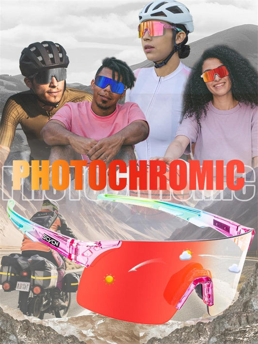 SCVCN X142 Coloured Photochromic Sunglasses-Red/Pink - D Byk Store