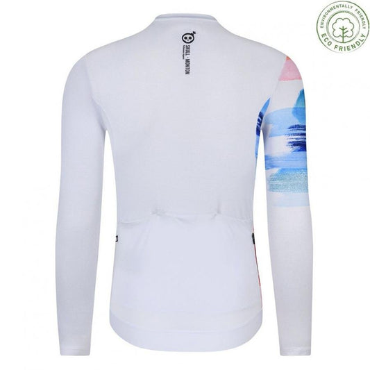Skull Monton Paint Brush Long Sleeve Jersey-White - D Byk Store
