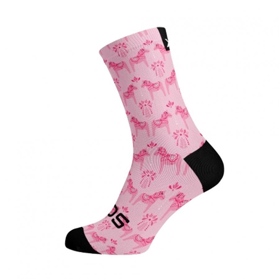 Sox Dalahorses Pink Crew Socks - D Byk Store