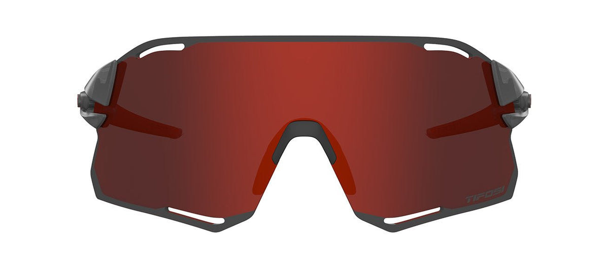 Tifosi Rail Race Sunglasses - Satin Vapor / Clarion Red + Clear - D Byk Store