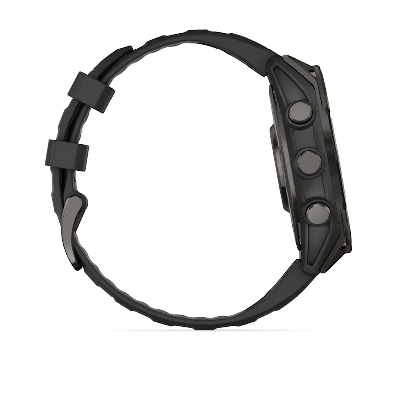 Garmin fēnix® 8 – 47 mm, AMOLED (Sapphire, Carbon Grey DLC Titanium, Black/Pebble Grey Silicone)
