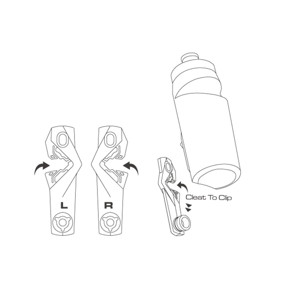Birzman BottleCleat Bottle With Bolts - Black (650ml)