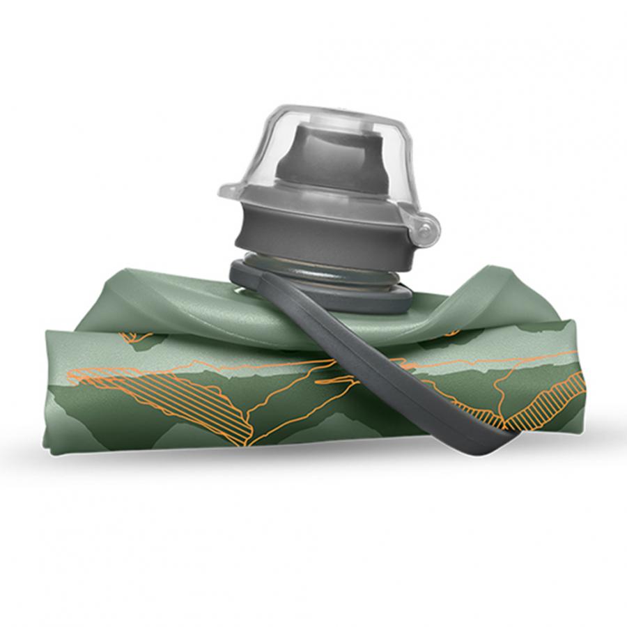 Hydrapak Stow Flexible Bottle - Mountain Edition - Sutro Green (350ml) - D Byk Store