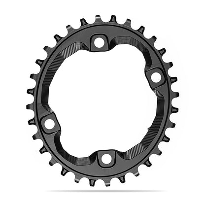 Absolute Black Oval MTB Chainring 1X Shimano 96 BCD XT M8000 HG+ 12 Speed - Black