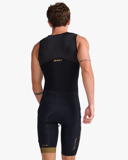 2XU Light Speed Front Zip Trisuit - Black/Gold - D Byk Store