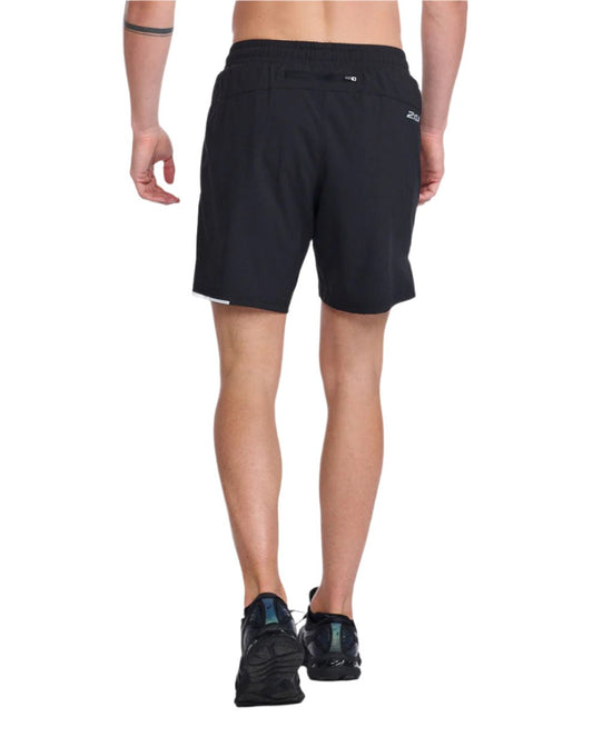 2XU Men's Aero 7 Inch Shorts - Black/Silver Reflective - D Byk Store