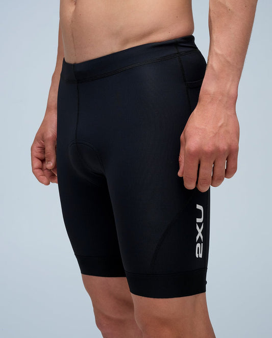 2XU Men's Core Tri 8 Inch Shorts - Black/White - D Byk Store
