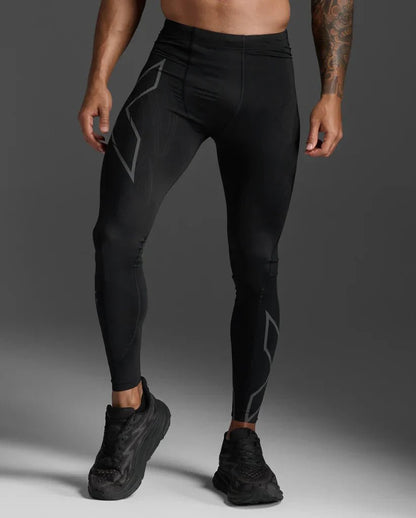 2XU Men's Light Speed Compression Tights - Black/Black Reflective - D Byk Store