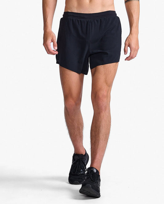 2XU Men's Light Speed Stash 5 Inch Shorts - Black/Black Reflective - D Byk Store