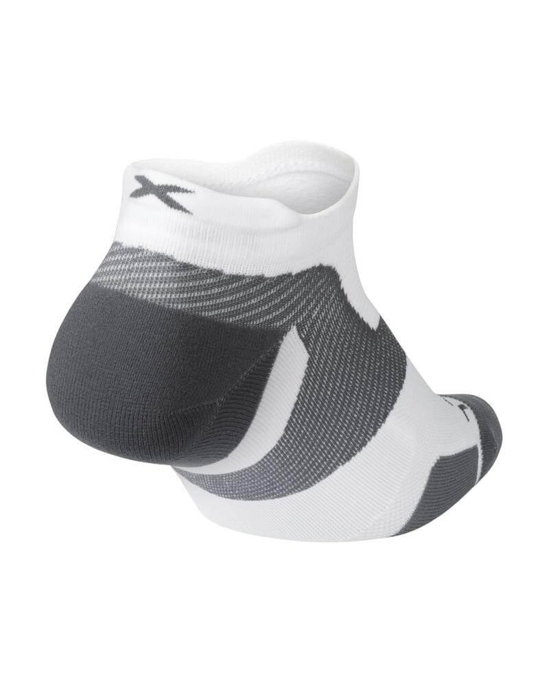 2XU Vectr Light Cushion No Show Socks - White/Grey - D Byk Store
