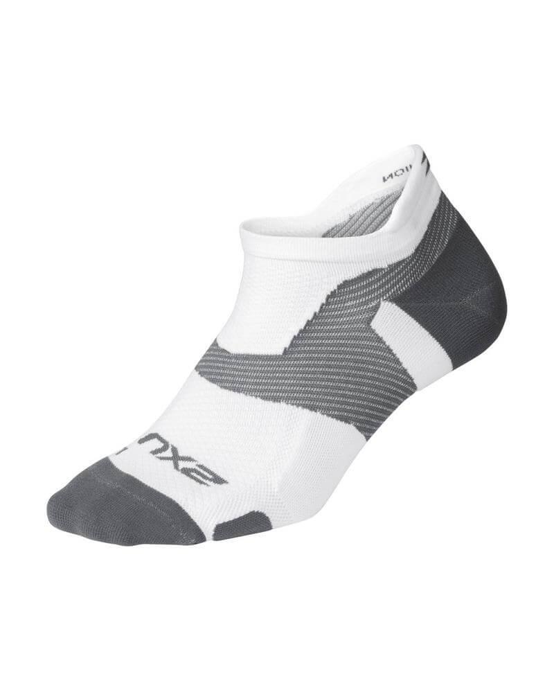 2XU Vectr Light Cushion No Show Socks - White/Grey - D Byk Store