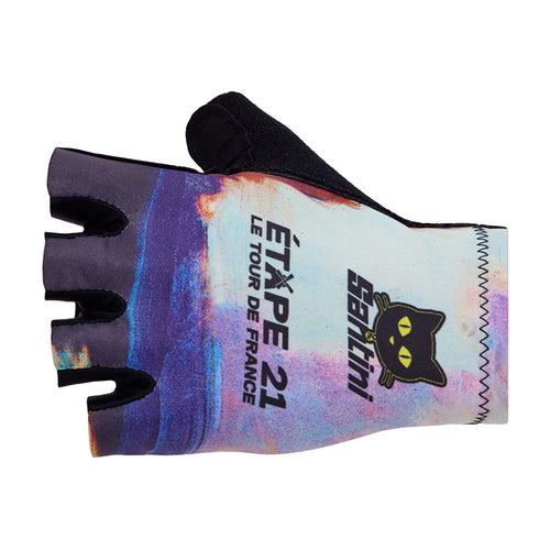 Santini Arrivee Montmartre Gloves-BLUE