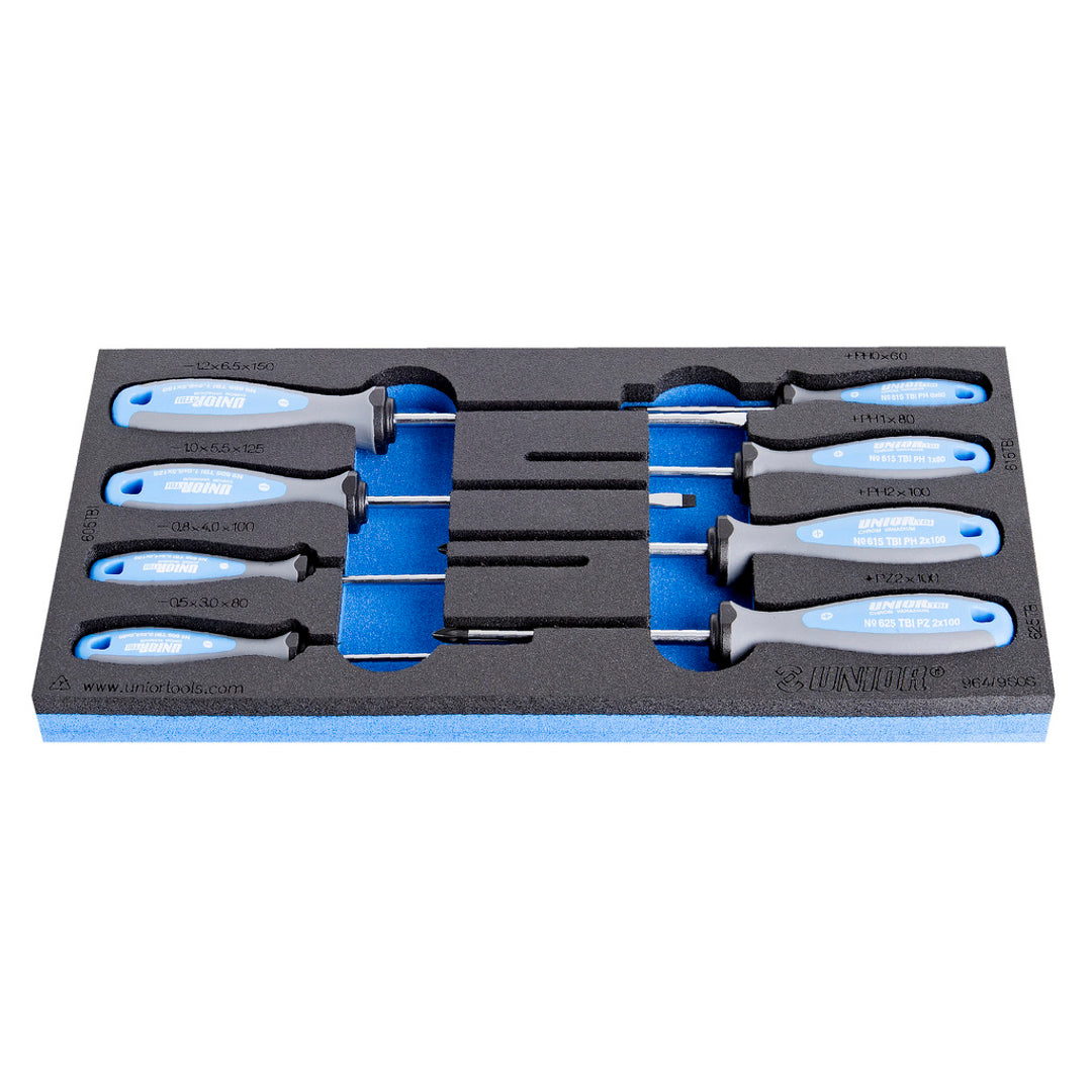 Unior 964/9SOS TBI Screwdriver Set in SOS Tool Tray (8 Pcs) - D Byk Store