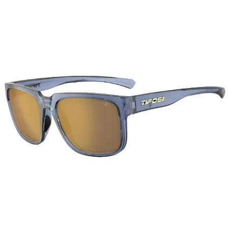 Tifosi Shumo Sunglasses - Crystal Denim / Smoke Gold Mirror - D Byk Store