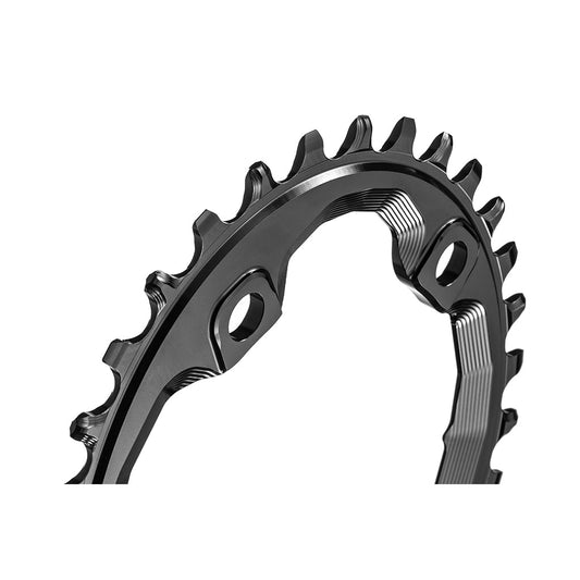 Absolute Black Oval MTB Chainring 1X Shimano 96 BCD XT M8000 HG+ 12 Speed - Black - D Byk Store