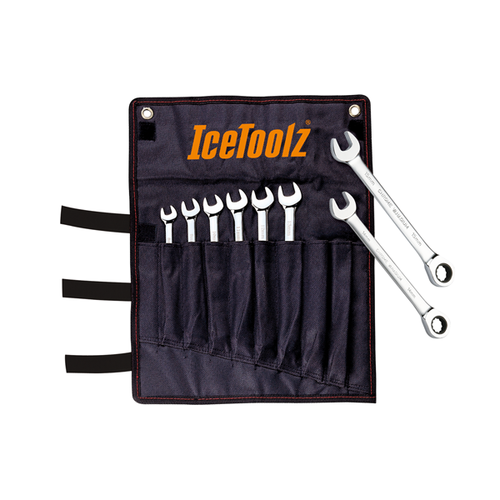 Icetoolz 41B8 8-15mm Combination Ratchet Wrench Set - D Byk Store