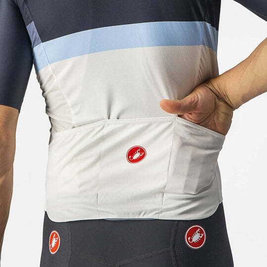 Castelli A Blocco Mens Cycling Jersey - Savile Blue/China Blue/Azzurro - D Byk Store
