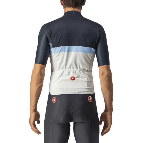 Castelli A Blocco Mens Cycling Jersey - Savile Blue/China Blue/Azzurro - D Byk Store