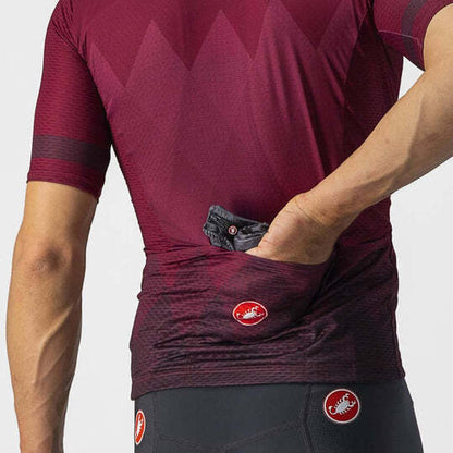 Castelli A Tutta Mens Cycling Jersey - Bordeaux - D Byk Store
