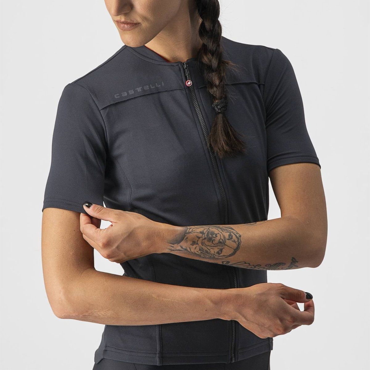 Castelli Anima 3 Women Jersey - Light Black/Red - D Byk Store