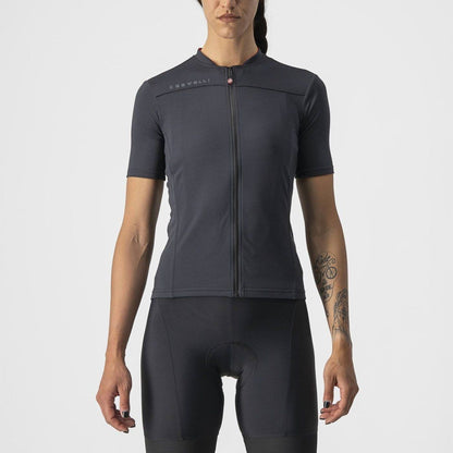Castelli Anima 3 Women Jersey - Light Black/Red - D Byk Store