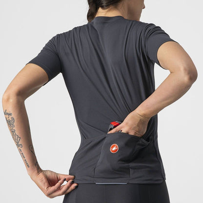 Castelli Anima 3 Women Jersey - Light Black/Red - D Byk Store